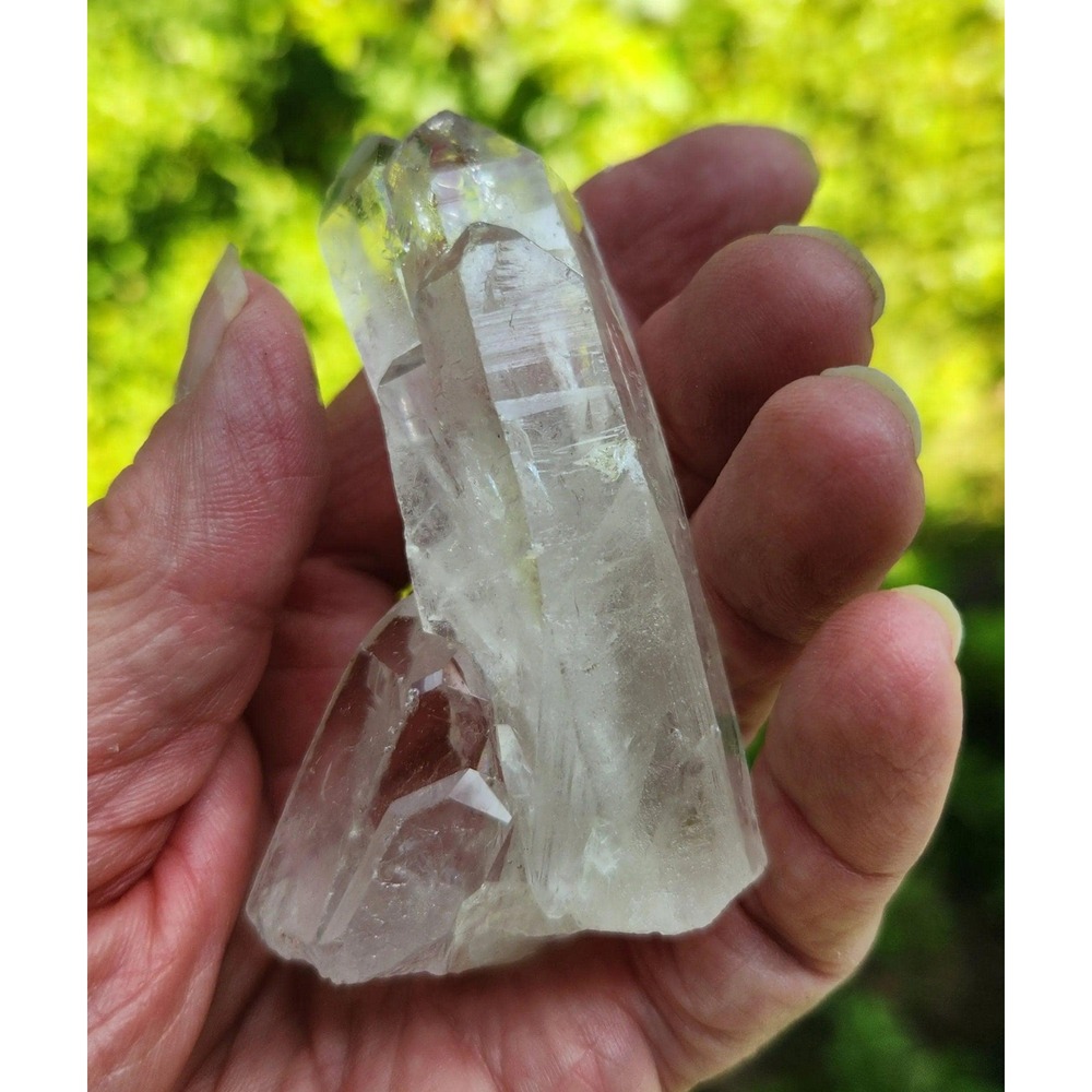 Clear Crystal Lemurian Seed Quartz Cluster, 2.9" x 1.8" 98 Grams